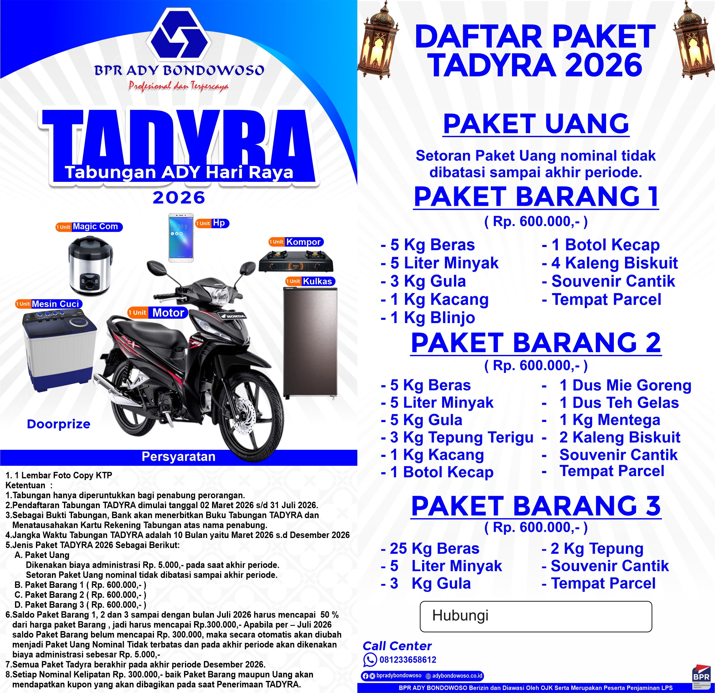 Tabungan Tadyra Khusus untuk Hari Raya BPR ADY Bondowoso